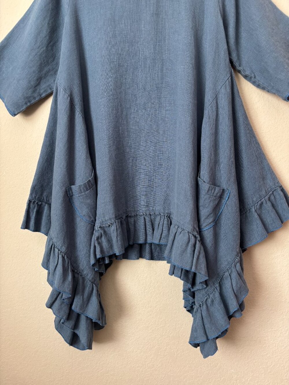 Heart's Desire by Mary Grace Linen Butterfly Long Tunic Top - Picture 5 of 11